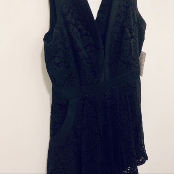 Free People Black Lace Dress with POCKETS - Picture 3 of 7